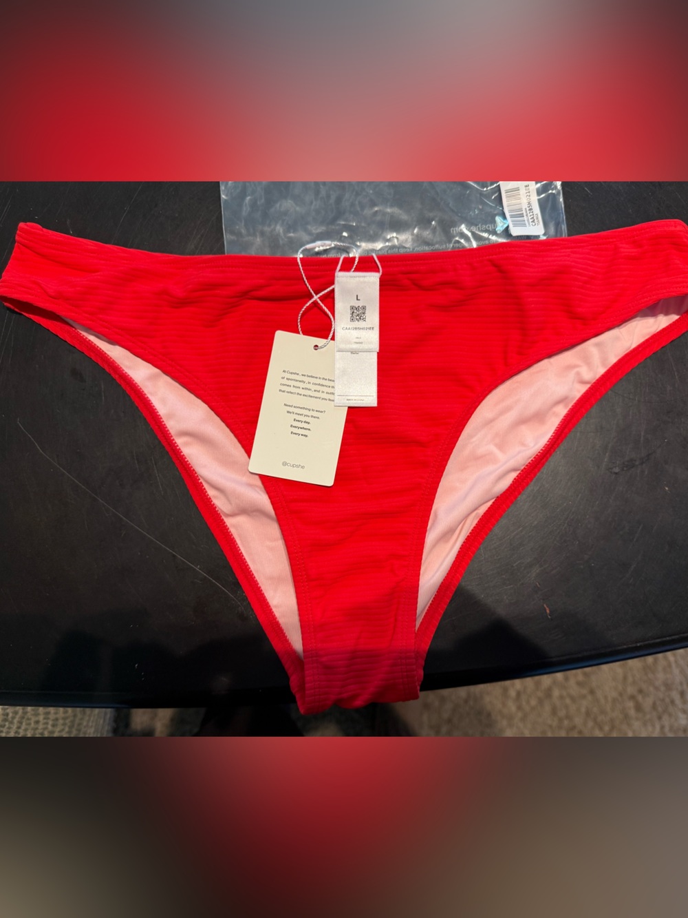 Cupshe Sizzling Red Hot Bikini Bottom